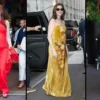 Gaya Maternity Anne Hathaway Identik dengan Warna-warna Primer yang Cerah