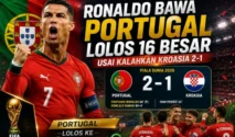 Hasil Portugal vs Kroasia 2-1: Cristiano Ronaldo Cs Melaju ke 16 Besar Piala Dunia 2026