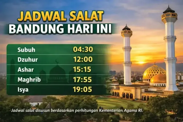 Jadwal Salat Hari Ini 10 Juli 2026: Bandung, Makassar, Surabaya, Denpasar