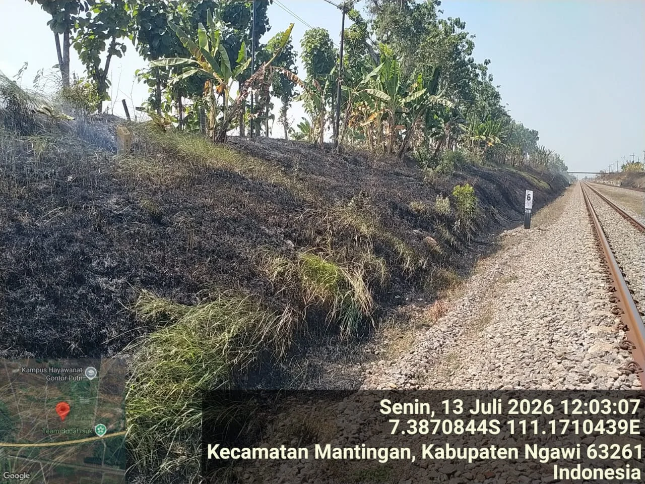 KAI Larang Warga Bakar Jerami di Dekat Jalur Kereta Api Saat Kemarau