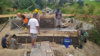 Kodim 0205TK Selesaikan Pembangunan Jembatan Beton di Karo, Dukung Mobilitas Warga