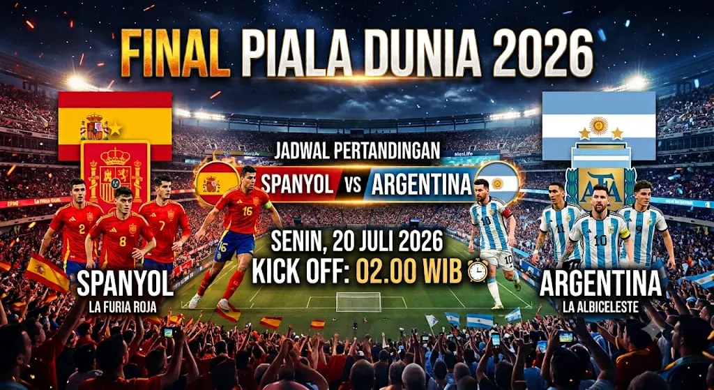 Link Streaming Final Piala Dunia 2026 Spanyol vs Argentina