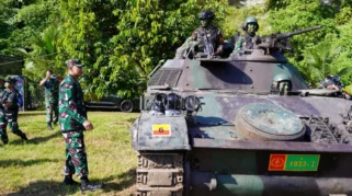 Pangdam IBB Tinjau Uji Siap Tempur Pleton Yonkav 6 NK