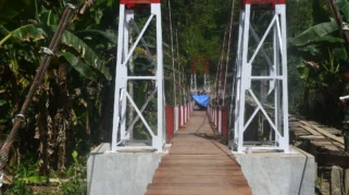 Pembangunan Jembatan Gantung di Gunungsitoli Perkuat Konektivitas Wilayah