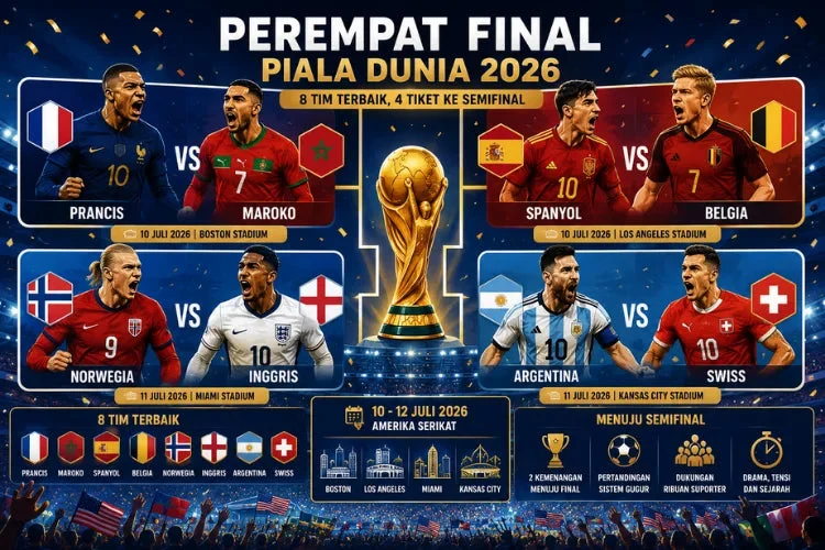 Piala Dunia 2026: Spanyol vs Prancis Bersaing ke Final, Inggris Tantang Argentina