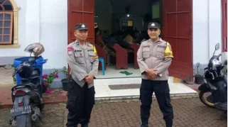 Polres Padangsidimpuan Amankan Ibadah Minggu di Gereja HKBP Habinsaran
