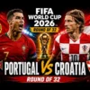 Prediksi Superkomputer: Portugal vs Kroasia, Cristiano Ronaldo Sulit Cetak Gol di Fase Gugur Piala Dunia 2026