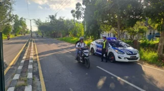 Satlantas Polresta Sumenep Patroli di Titik Rawan Kecelakaan Terintegrasi Aplikasi MQR