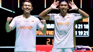 Tekuk Duet Nomor 1 Dunia di 2 Final, Poin FajarFikri Belum Bisa Geser Takhta Raja Ganda Korsel KimSeo