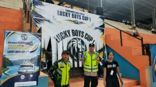 TNI-Polri Kawal Turnamen Voli Lucky Boys Cup di Klungkung