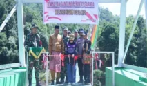 Wabup Kampar Resmikan Jembatan Gantung Perintis Garuda Bantuan Presiden RI
