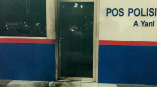 Insiden Dugaan Lemparan Molotov di Pos Lantas Surabaya, Pintu Pos Terbakar dan Menghitam