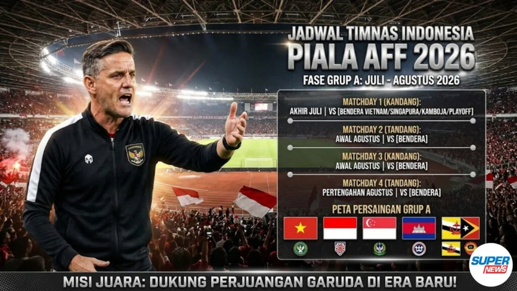 Jadwal Timnas Indonesia Vs Vietnam di Grup A ASEAN Championship 2026