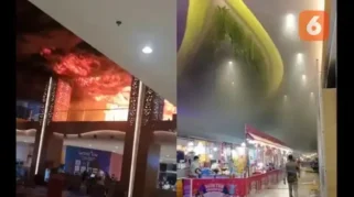 Kebakaran Melanda Mall Nipah Makassar, Api Menghanguskan Lantai 3 dan 4