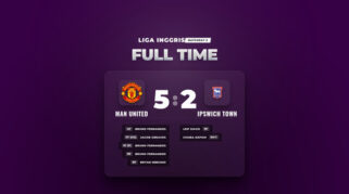 Man United Menang Telak 5-2 atas Ipswich Town di Liga Inggris