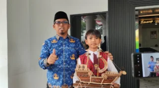Miniatur Perahu Karya Murid SD Harjamukti Kota Serang Raih Juara 1 FLS2N Nasional