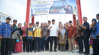 Pembangunan Jembatan Gantung Duku-Subarang Solok 1 di Pesisir Selatan Segera Rampung