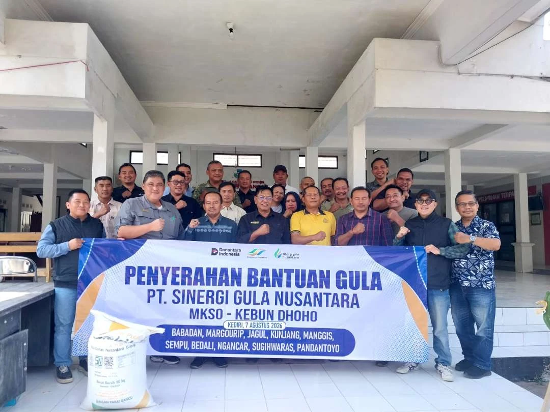 Perkuat Kemitraan, PT SGN MKSO Kebun Dhoho Salurkan Bantuan Gula ke 17 Desa di Kediri