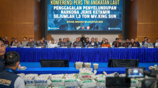 Tim Gabungan Gagalkan Penyelundupan 1,3 Ton Ketamine di Perairan Natuna