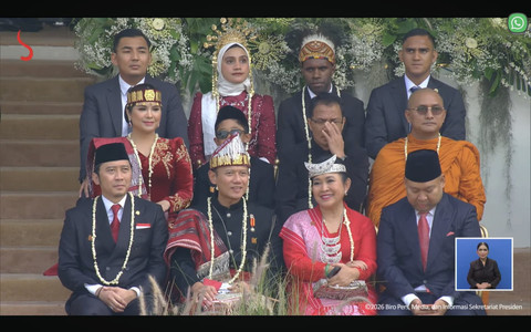 Titiek Soeharto, Didiet Prabowo, dan AHY Hadir Bersama di Upacara HUT ke-81 RI di Istana Merdeka
