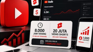 YouTube Perketat Persyaratan Monetisasi Mulai Februari 2027, Tantangan Baru bagi Kreator Baru
