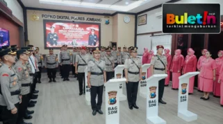 Kapolres Jombang Pimpin Sertijab Kapolsek dan Kasihumas sebagai Bagian Rotasi Jabatan Polri