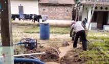 Polsek Sanga Desa Bangun Sumur Bor untuk Mendukung Ketersediaan Air Bersih di Desa Ngunang Muba