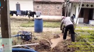 Polsek Sanga Desa Bangun Sumur Bor untuk Mendukung Ketersediaan Air Bersih di Desa Ngunang Muba