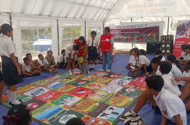 134 Siswa SMPN 6 Ladur Terus Belajar di Tenda Darurat Pascagempa