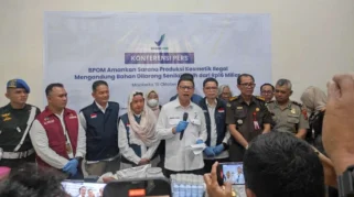 BPOM RI Ungkap Pengolahan Kosmetik Berbahaya Senilai Rp16 Miliar di Mojokerto