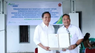 Bupati Nias Barat Tandatangani Kerja Sama dengan BPJS Ketenagakerjaan untuk Perlindungan Pekerja