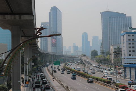 Dampak Asap Karhutla di Langit Jakarta