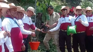 Gerindra Jember Tanam Pohon hingga Bersihkan Sungai Gunung Pasang di Jember