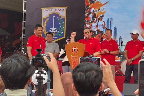 Gubernur DKI Jakarta Pramono Anung Resmikan Festival Olahraga Rakyat di Jakarta