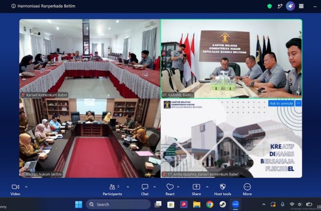 Kanwil Kemenkum Babel Harmonisasi Tujuh Rancangan Regulasi Belitung Timur, Dorong Produk Hukum Berkualitas