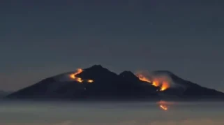 Kebakaran di Puncak Gunung Arjuno, Tim Gabungan Jatim Bergerak ke Lokasi