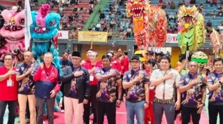 Kejuaraan Barongsai Pertama di Kediri Libatkan 25 Regu dari Se-Jawa Bali