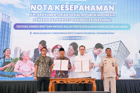 Kemensos dan BRIN Teken MoU untuk Inovasi Sekolah Rakyat di Bekasi