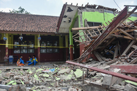 Kondisi Memprihatinkan Bangunan SDN 3 Batulawang di Kota Banjar