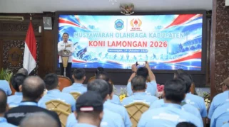 Munif Syarif Resmi Pimpin KONI Lamongan, Fokus Cabor Potensial untuk Porprov 2027