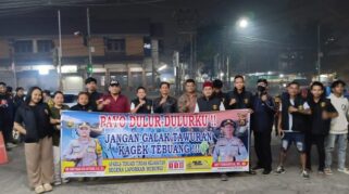 Naga Selatan dan Polsek Ilir Timur II Palembang Patroli Malam, Antisipasi Balap Liar dan Tawuran