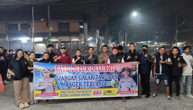 Naga Selatan dan Polsek Ilir Timur II Palembang Patroli Malam, Antisipasi Balap Liar dan Tawuran
