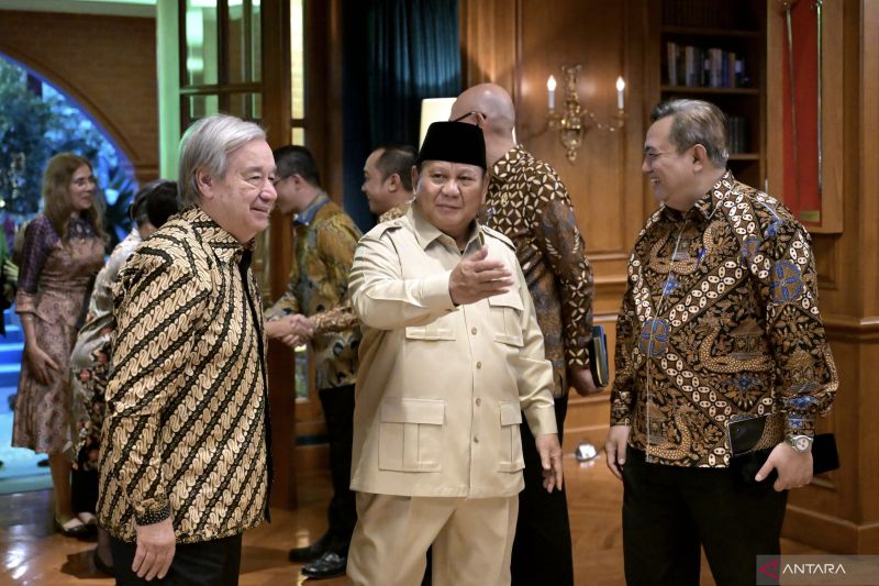 Poin Poin Pertemuan Presiden Prabowo Dengan Sekjen PBB Antonio Guterres di Hambalang
