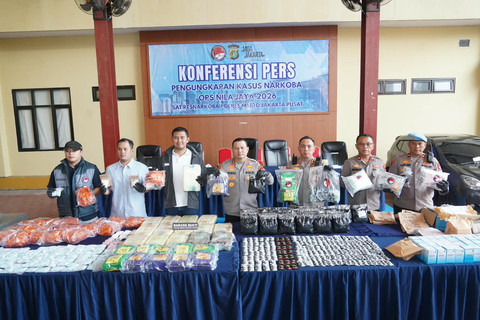 Polres Metro Jakarta Pusat Ungkap 86 Kasus Narkoba, 122 Tersangka Ditangkap di Bulan Oktober