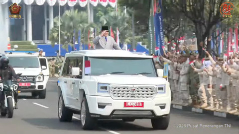 Prabowo Hadiri Peringatan HUT ke-81 TNI di Mabes Cilangkap