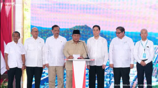 Prabowo Subianto Sampaikan Canda di Acara Groundbreaking Hilirisasi Nikel