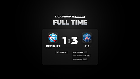PSG Comeback Tundukkan Strasbourg 3-1 di Liga Prancis