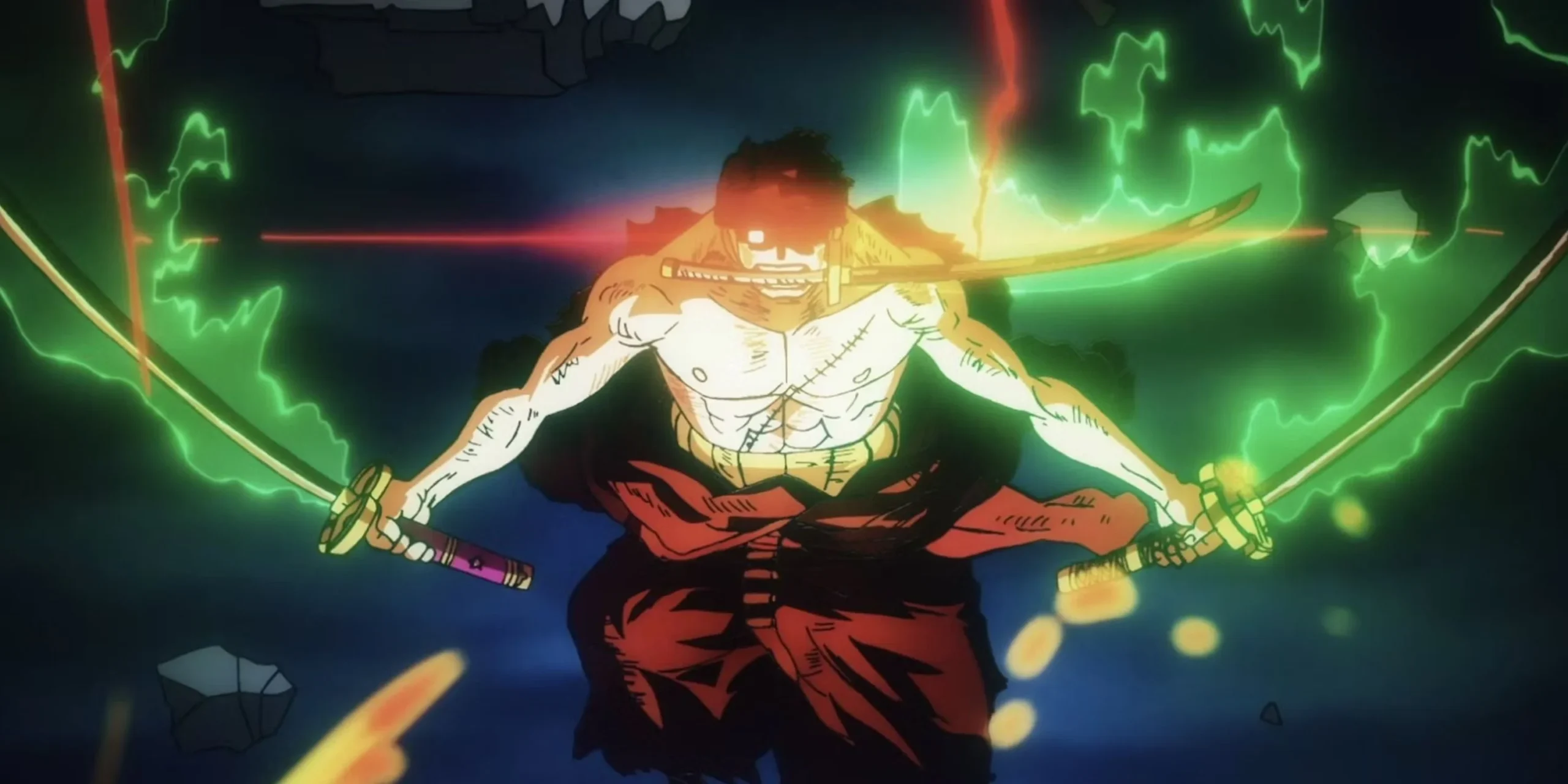 Zoro Memperlihatkan Kekuatan Haki di One Piece 1195