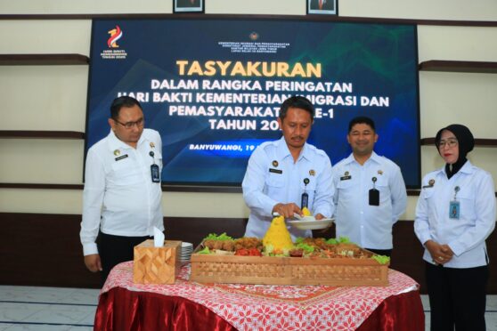 Lapas Banyuwangi Gelar Tasyakuran Puncaki Hari Bakti Kemenimipas Ke-1